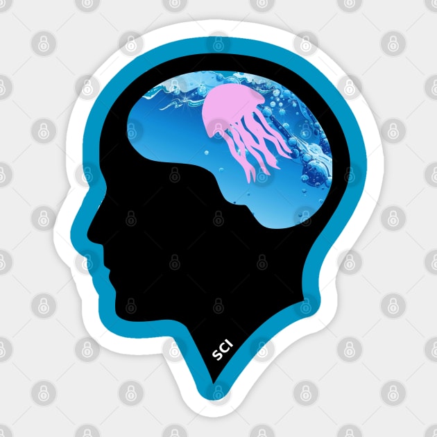 String Cheese Incident Jellyfish Brain Sticker by GypsyBluegrassDesigns